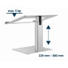 NB ACC RISER STAND ADJUSTABLE/SILVER NBS-D1-02 GEMBIRD