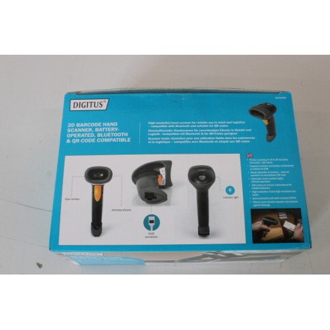 SALE OUT. DIGITUS 2D Bluetooth Barcode Scanner 200 scan/sec, with holder, UNPACKED, USED, SCRATCHED SCANNER SIDE AND TOP OF THE STAND | Digitus | 2D Bluetooth Barcode Scanner DA-81003 UNPACKED, USED, SCRATCHED SCANNER SIDE AND TOP OF THE STAND