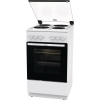 Gorenje Cooker | GE5A21WH | Hob type Electric | Oven type Electric | White | Width 50 cm | Grilling | Depth 59.4 cm | 68 L
