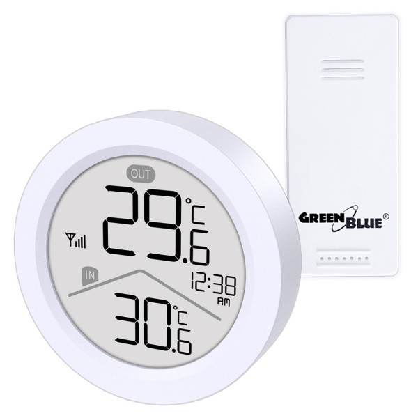 GreenBlue wireless weather station, IN/OUT temperature, ...