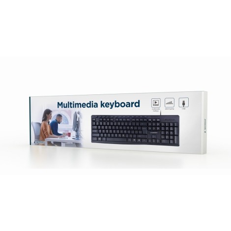 Gembird KB-UM-107 Multimedia keyboard, black, US-layout