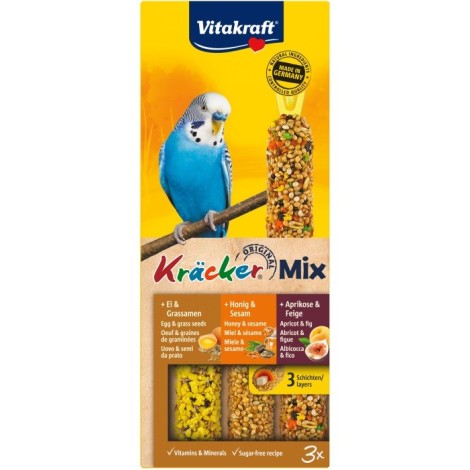 VITAKRAFT Kräcker Mix Egg, apricot, honey - treats for budgerigar - 3 pcs.