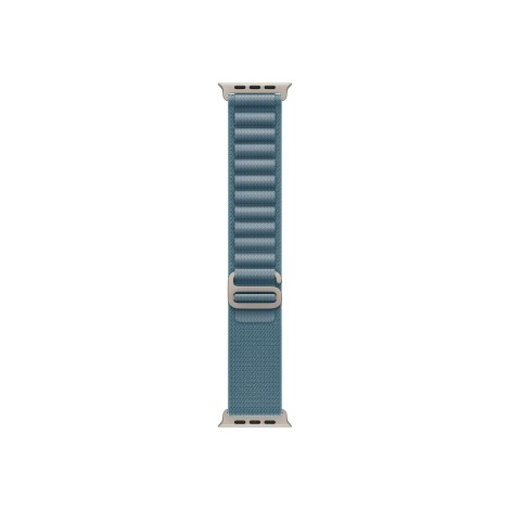 Apple 49mm Light Blue Alpine Loop - Large - Natural Titanium Finish