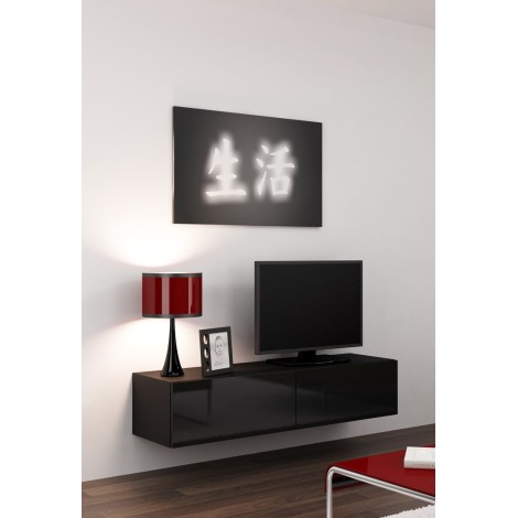 Cama TV stand VIGO 140 30/140/40 black/black gloss