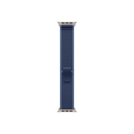 Apple 49mm Blue/Bright Blue Trail Loop - S/M - Natural Titanium Finish