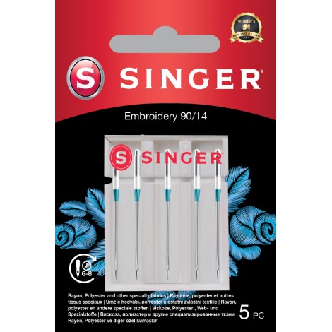 Singer | Embroidery Needle 90/14 5PK