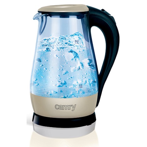 Camry | CR 1251 | Standard kettle | 2000 W | 1.7 L | Glass | 360° rotational base | Glass/Black