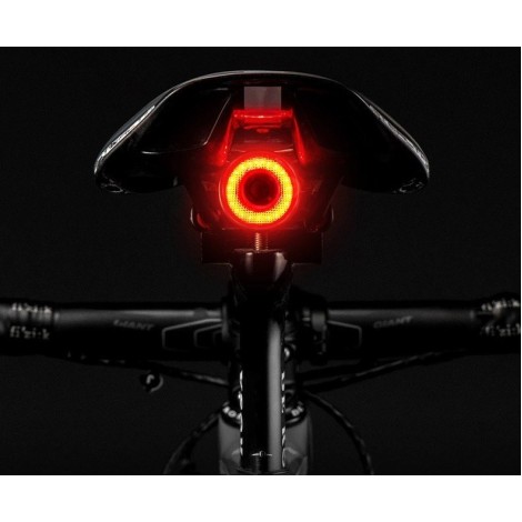 Rockbros Q5 black rear bicycle light with intelligent STOP system