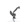 Digitus | Desk Mount | Universal Dual Monitor Mount with Gas Spring and Clamp Mount | Swivel, height adjustment, rotate | Black