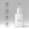 AXAGON ACU-QC18W Wall charger 18W, 1x port USB-A, QC3.0/AFC/Apple, white