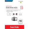 SanDisk Ultra Dual m3.0 USB flash drive 256 GB USB Type-A / Micro-USB 3.2 Gen 1 (3.1 Gen 1) Black, Silver, Transparent