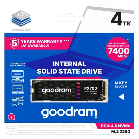 GOODRAM SSD PX700 M.2 PCIe 4x4 4TB