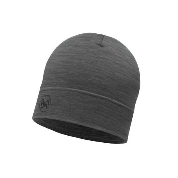 BUFF MERINO LIGHTWEIGHT BEANIE SOLID GREY ...