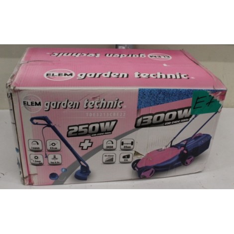 SALE OUT. Electric lawn mower ELEM, 1300 W, 32 cm, 25 l, includes 250 W trimmer | Sourcing DAMAGED PACKAGING