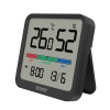SAVIO Wireless weather station, temperature and humidity sensor, indoor use, LCD screen, clock, date, handle with magnet, CT-01/B Black