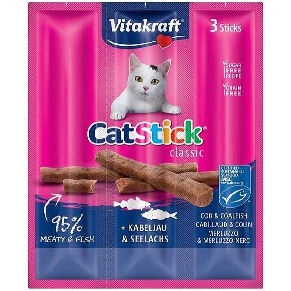 VITAKRAFT CatStick Classic Cod and saithe ...