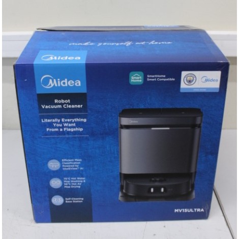 SALE OUT. Midea V15 Robot Vacuum Cleaner | Midea Robot Vacuum Cleaner | V15 | Wet&Dry | 5200 mAh | Dust capacity 3 L | 16200 Pa | Black | USED, DIRTY, SCRATCHED