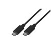 Lanberg CA-CMCM-10CU-0010-BK kabel USB 2.0 1m USB-C M/M  Black