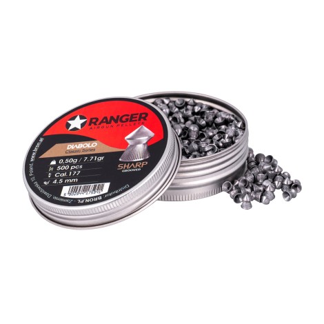 Śrut 4,5 mm RANGER Diabolo Classic Sharp Grooved szpic molet. 500 szt. 0,50 g