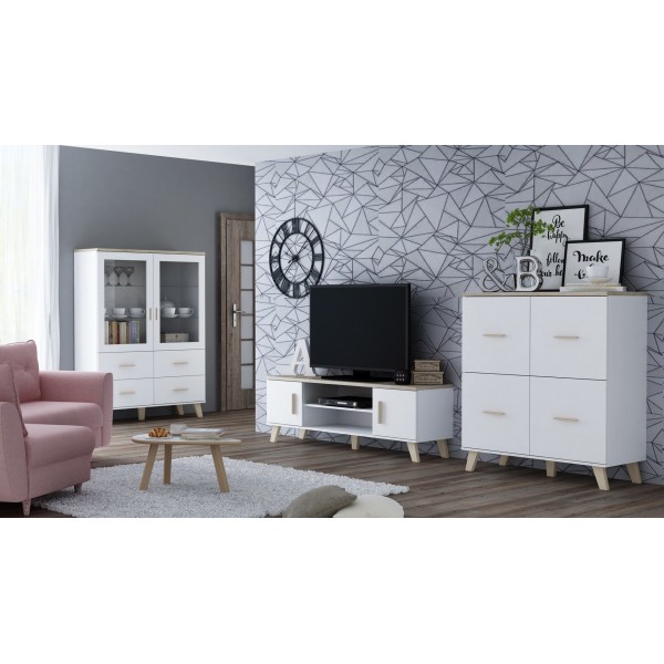 Cama sideboard LOTTA 110 4D white ...