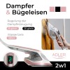 Adler 2in1 Garment Steamer and Iron | AD 5044 | Handheld | 1400 W | 0.18 L | 25 g/min | White/Gold