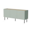Cama FELLINI chest of drawers 150x40x70 olive + oiled oak top