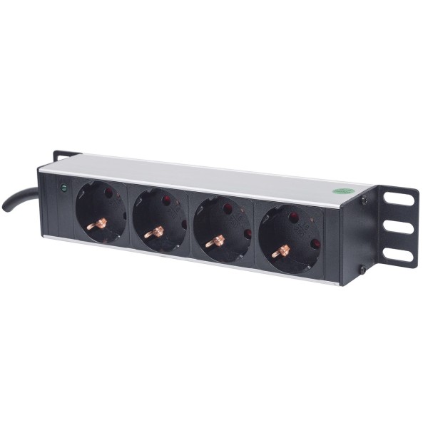 Intellinet 10" 1U Rackmount 4-Way Power ...