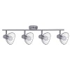 Activejet GIZEL quadruple ceiling wall light strip chrome E14 wall lamp for living room