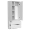 Topeshop SZAFA MALWA B bedroom wardrobe/closet 5 shelves 2 door(s) White