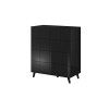 Cama chest of drawers 4D REJA black gloss/black gloss