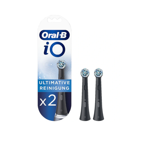 Oral-B | Replaceable Toothbrush Heads | iO Refill Ultimate Clean | Heads | For adults | Number of brush heads included 2 | Number of teeth brushing modes Does not apply | Black