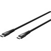 Goobay USB-C Supersoft Textile Cable with Metal Plugs, 2 m, black