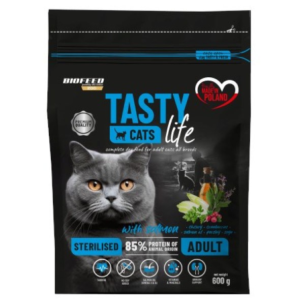 BIOFEED Tasty Cats Life Sterilised Salmon ...