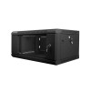 Lanberg 19'' wall-mounted installation cabinet 4U 600x450mm black (glass door)