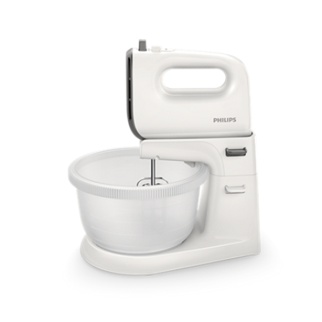 Philips | Mixer | Viva Collection HR3745/00 | Mixer with bowl | 450 W | Number of speeds 5 | Turbo mode | White