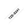 Brother | TZe-S241 Strong Adhesive Laminated Tape | Black on White | TZe | 8 m | 1.8 cm