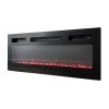 RTV EVA cabinet with electric fireplace 180x40x52 cm black/gloss black