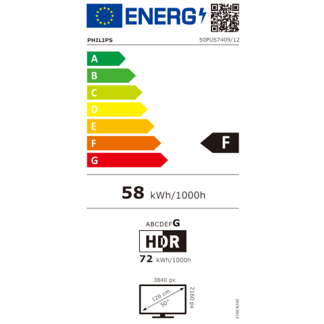 Philips 50PUS7409/12 | 50 | Smart TV | Google TV | 4K UHD | Black