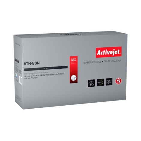 Activejet ATH-80N Toner Cartridge (replacement for HP 80A CF280A; Supreme; 3500 pages; black)