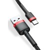 Baseus Cafule USB cable 2 m USB A USB C Black, Red