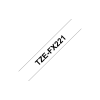 Brother | TZe-FX221 Flexible ID Laminated Tape | Black on White | TZe | 8 m | 0.9 cm