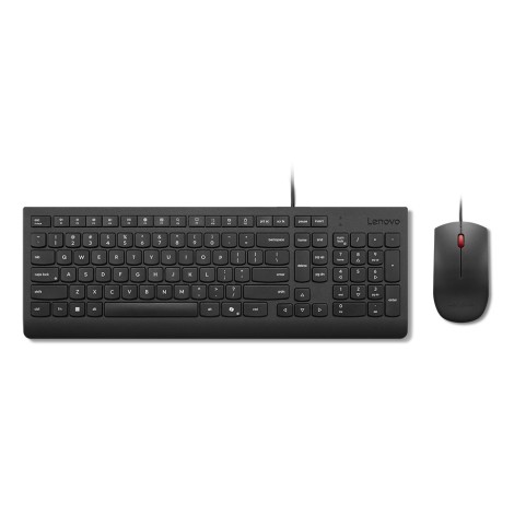 Lenovo Essential Wired Keyboard and Mouse Combo AI U.S. English with Euro symbol (103P) | Lenovo
