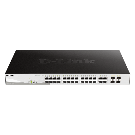 D-Link | 28-Port Gigabit Smart Managed PoE Switch | DGS-1210-28P | Managed L2+ | Desktop | Power supply type External