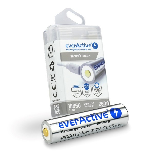 Battery everActive 18650 3.7V Li-ion 2600mAh ...