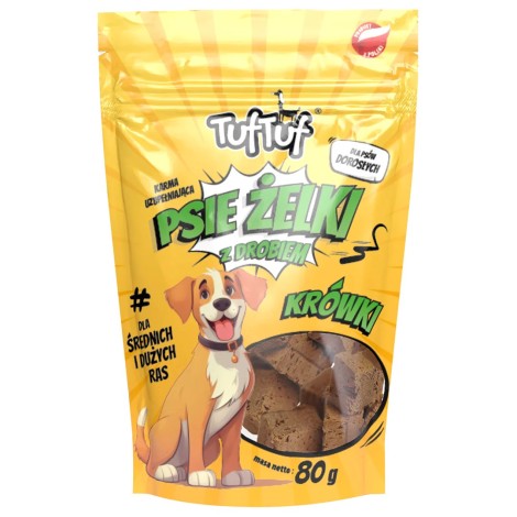 Tuf Tuf Psie żelki - krówki drobiowe 80g
