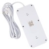 Maclean power strip, 6 socket extension + 4xUSB, 110-240V AC 50/60Hz, 2.1A max 2500W, 3m, white, MCE391 W