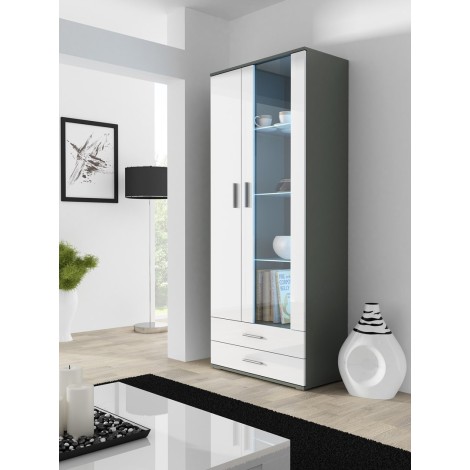 Cama display cabinet SOHO S6 2D2S grey/white gloss