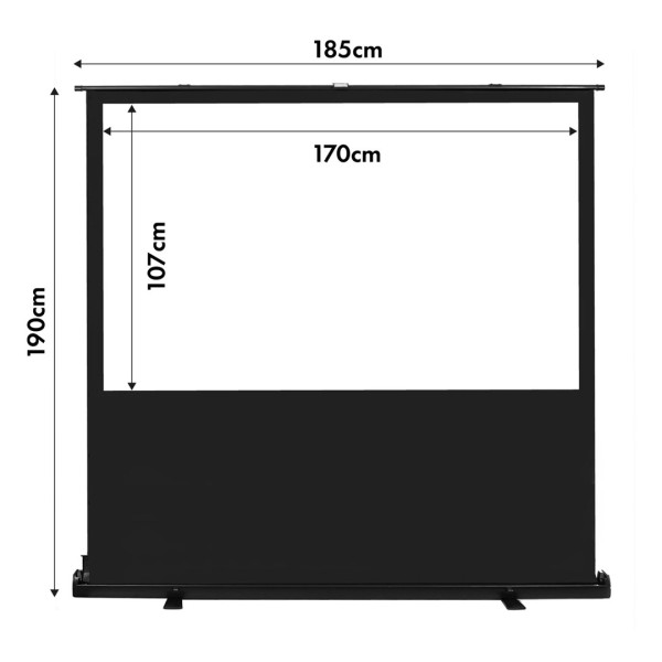 Maclean MC-212 Portable Projection Screen, Compact, ...