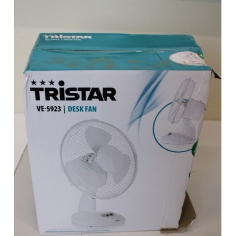 SALE OUT.  | Tristar | Desk Fan | VE-5923 | Desk Fan | DAMAGED PACKAGING | White | Diameter 23 cm | Number of speeds 2 | Oscillation | 20 W | No