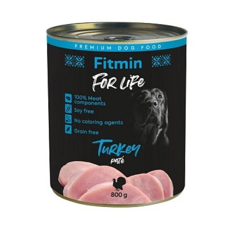 FITMIN for Life Turkey Pate - Wet dog food  - 800 g